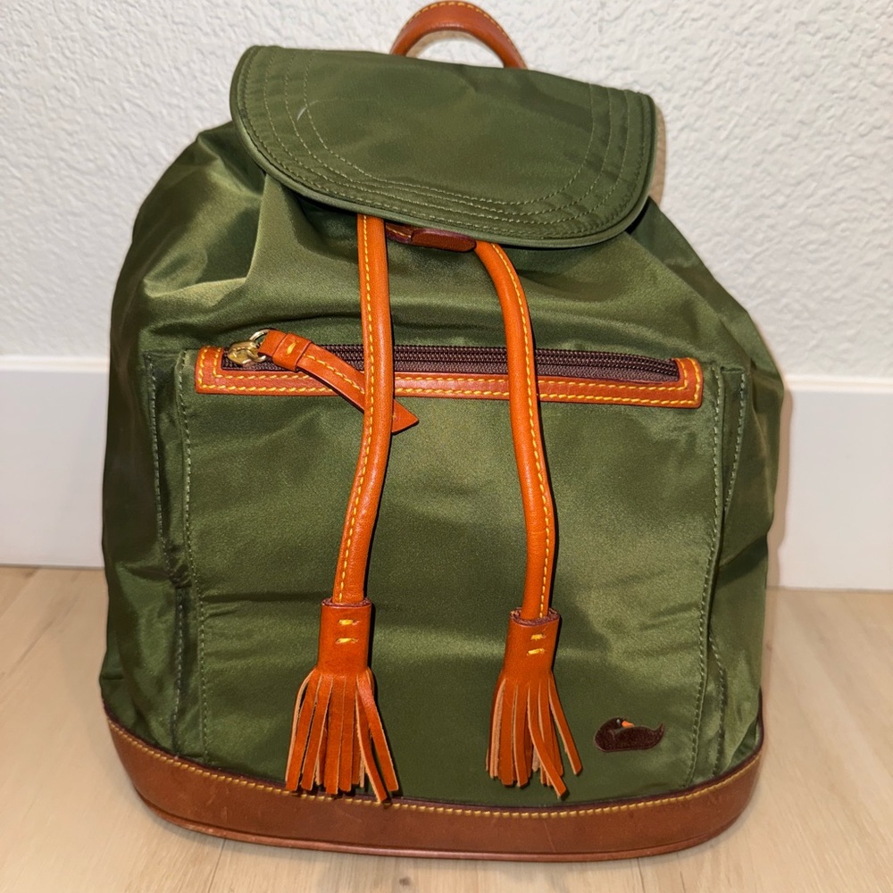 Dooney & Burke Nylon Army Green Backpack